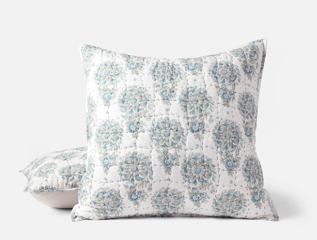 Flores Handstitched Organic Quilt